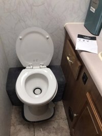 New porcelain Toilet Installed